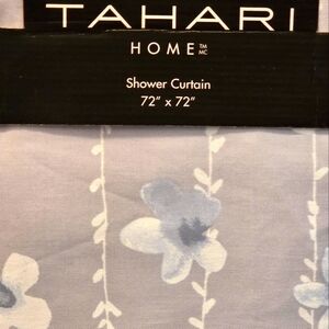 Tahari Floral Fabric Shower Curtain 72 x 72 Brand New